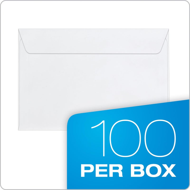 Columbian 6 x 9 Booklet Envelopes, Windowless, White, Gummed Closure, Mailing Envelopes, 100/Box (COLO915) - Image 4